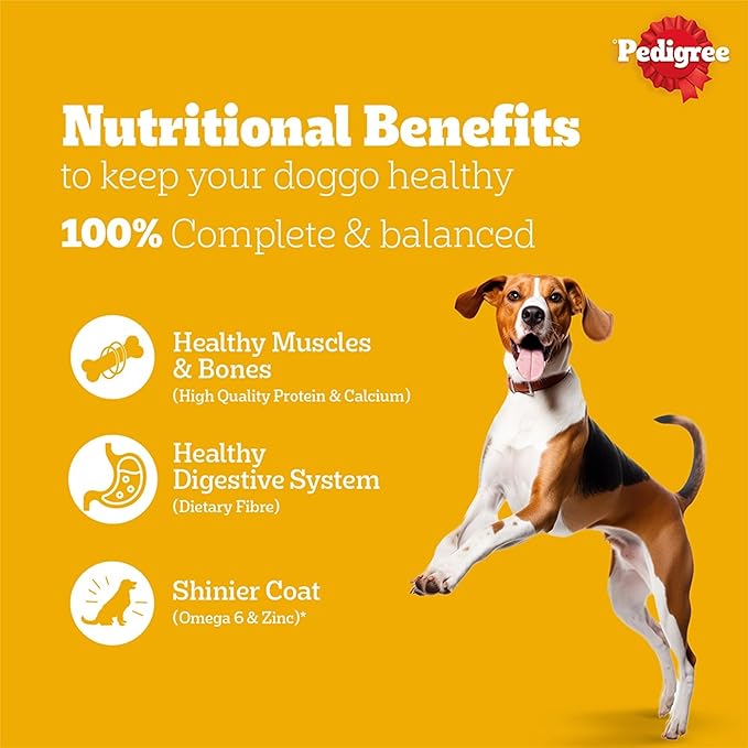 Pedigree Adult Dry Dog Food, Chicken & Vegetables Flavour, 20kg Pack